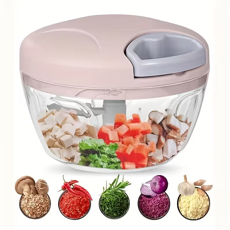 Manual Garlic Press and Vegetable Chopper Kitchen Gadget