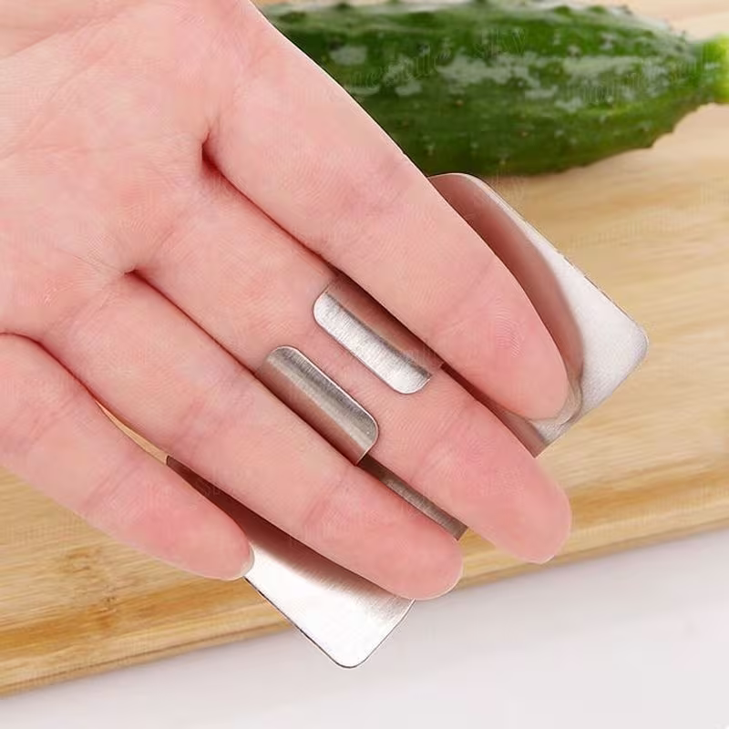 Heavy-Duty Stainless Steel Finger Guard Kitchen Safety Tool