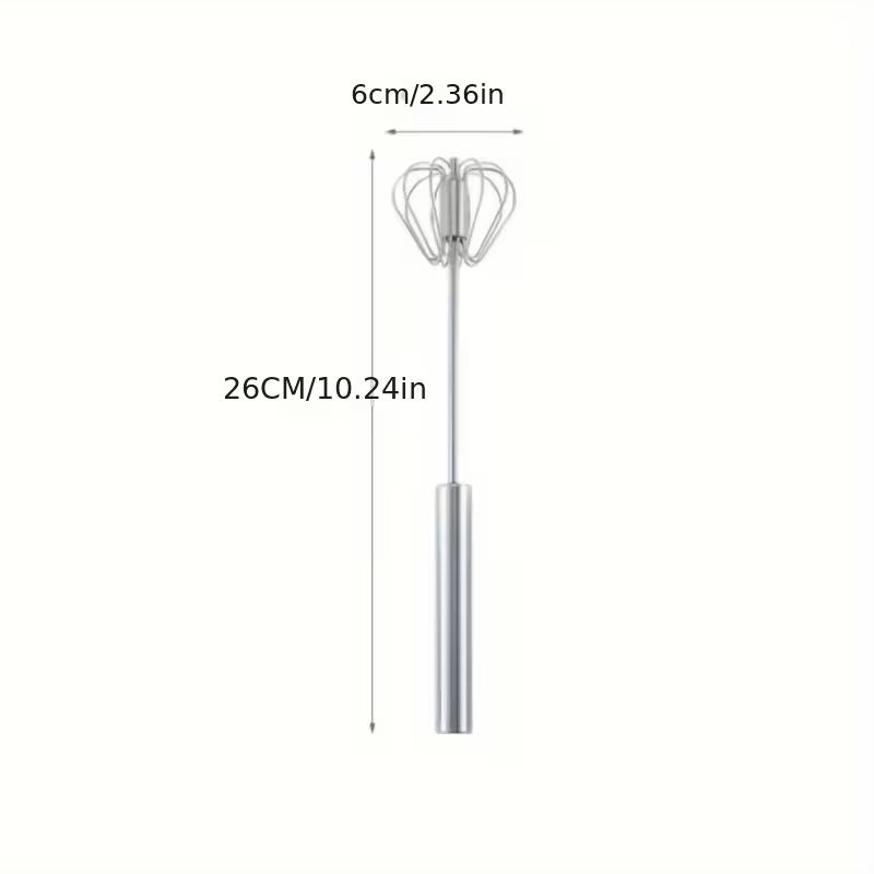 Stainless Steel Hand Push Whisk and Milk Frother