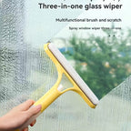 3 in 1 Window Squeegee Brush and Microfiber Cleaning Tool