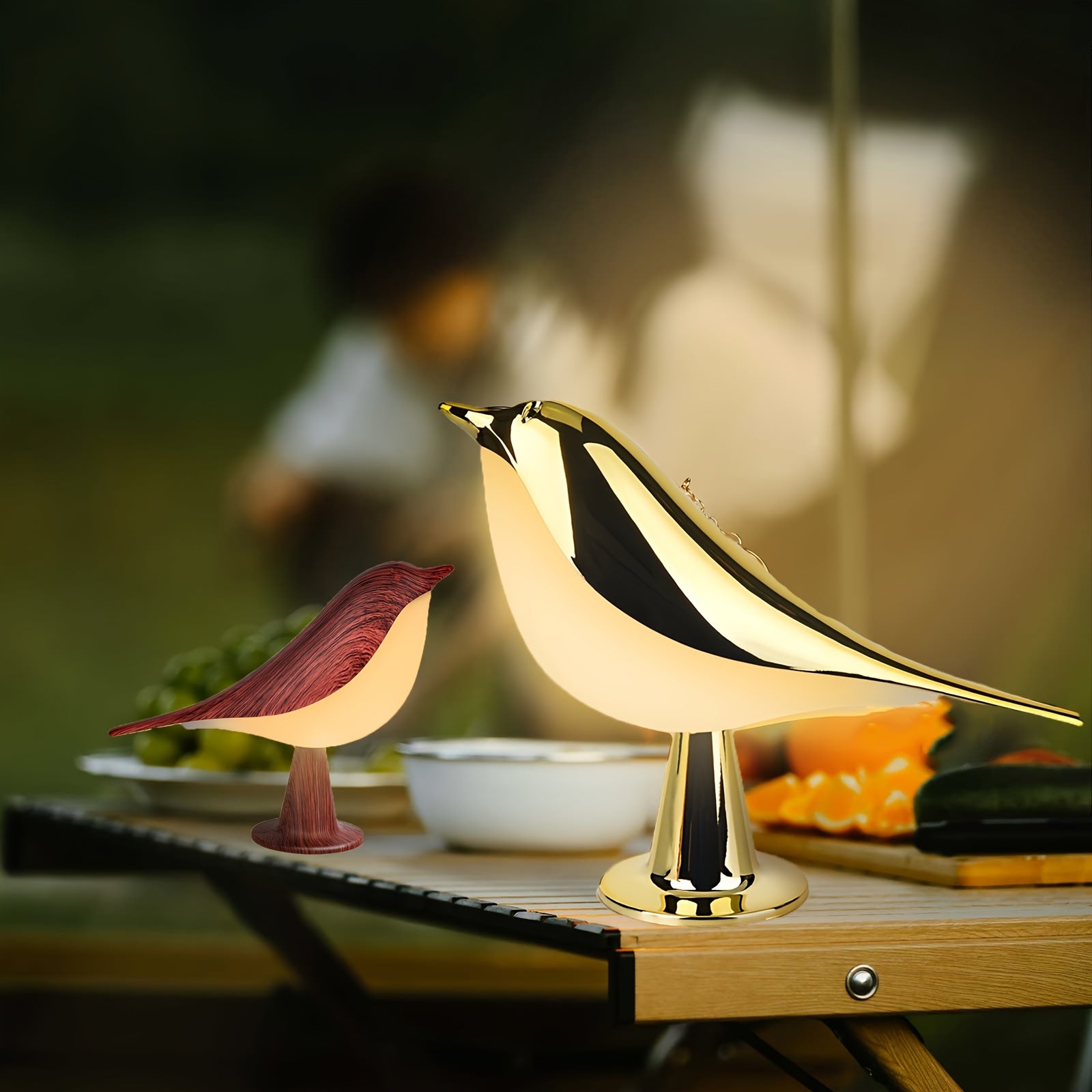 2pcs Bird Desk Lamp Night Light, 16 Color Dimmable Cordless Desk Lamp, USB Charging Touch Dimming Magpie Lamp, Bedroom Fragrance with Diffuser Function, Suitable for Valentine's Day Gifts And Festival Gifts. (Three Options Available)