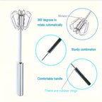 Stainless Steel Hand Push Whisk and Milk Frother
