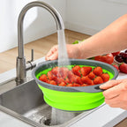 Collapsible Round Colander Set Large and Small Kitchen