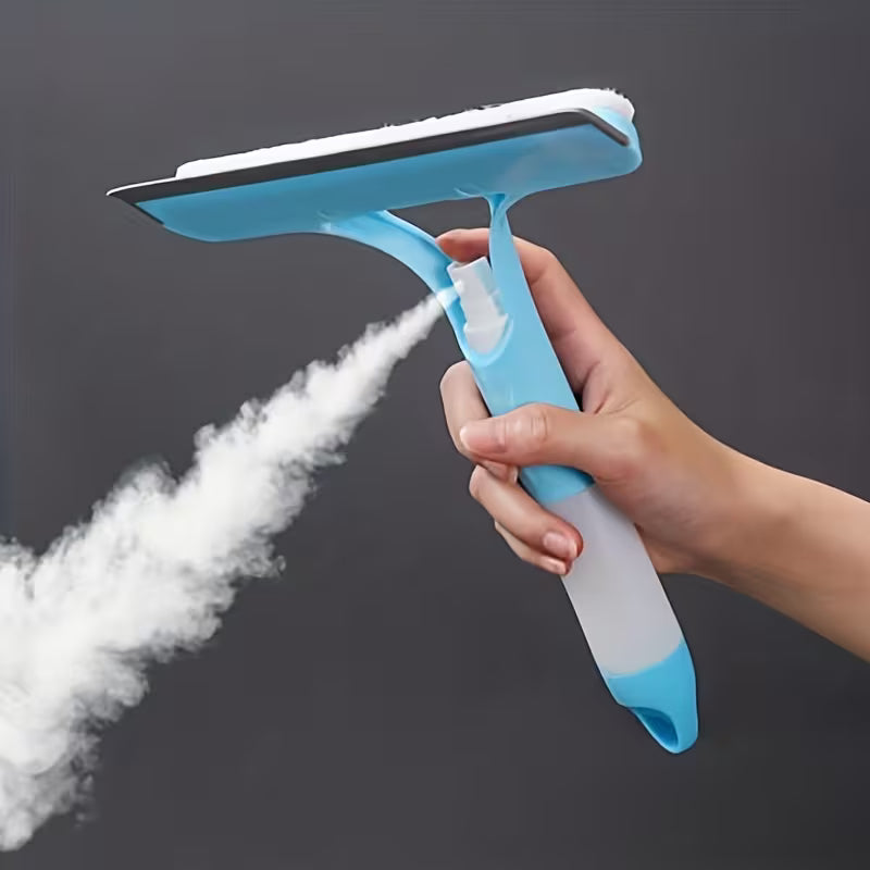 3 in 1 Window Squeegee Brush and Microfiber Cleaning Tool
