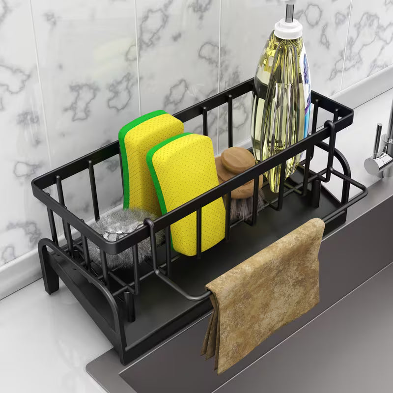 Multifunctional PP Sponge Holder Faucet Mount Space Saving