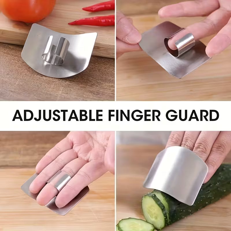 Heavy-Duty Stainless Steel Finger Guard Kitchen Safety Tool