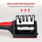 4-Stage Professional Knife Sharpener with Non-Slip Handle