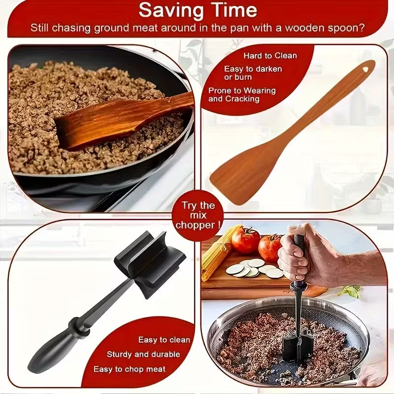 Heavy Duty Meat Chopper and Masher Kitchen Tool