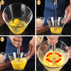 Stainless Steel Hand Push Whisk and Milk Frother