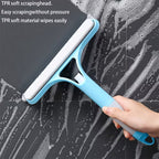 3 in 1 Window Squeegee Brush and Microfiber Cleaning Tool