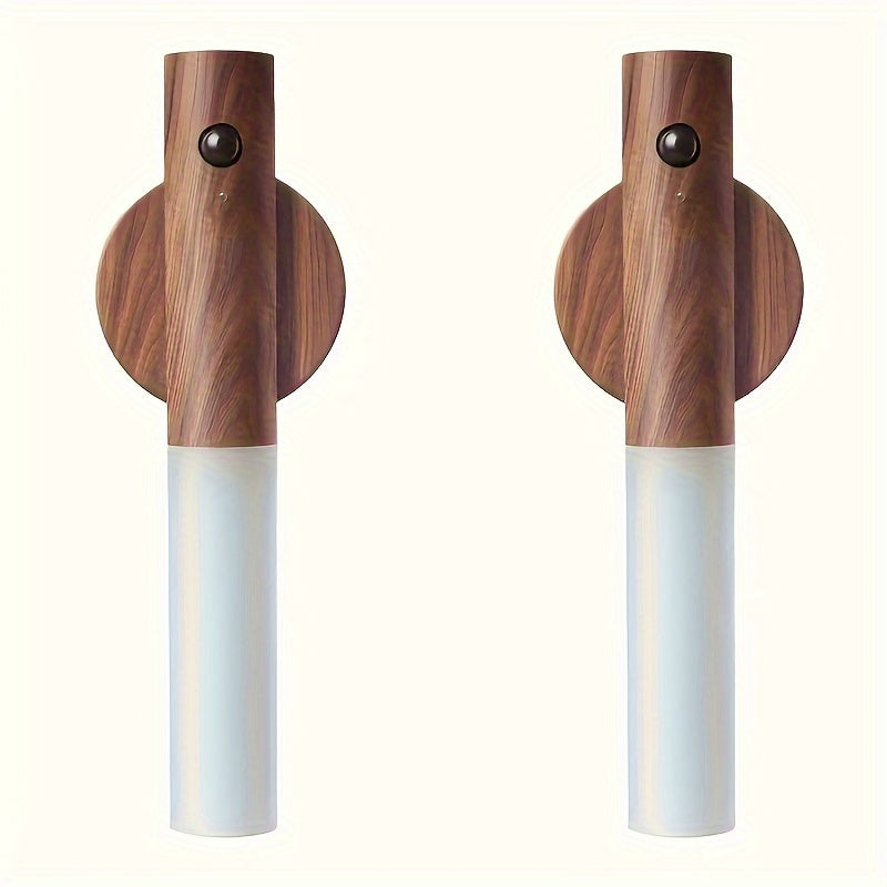 Intelligent Rechargeable Magnetic Sensor USB LED Night Light, Human Body Sensor Wall and Cordless Wall Light for Motion Detection, 2 PCS, Anti-Collision and Anti-Fall at Night, Suitable for Home Bedroom, Kitchen and Bathroom