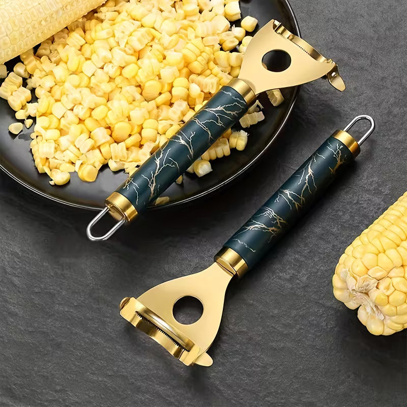 Stainless Steel Corn Stripper Peeler Thick Handle with Hook
