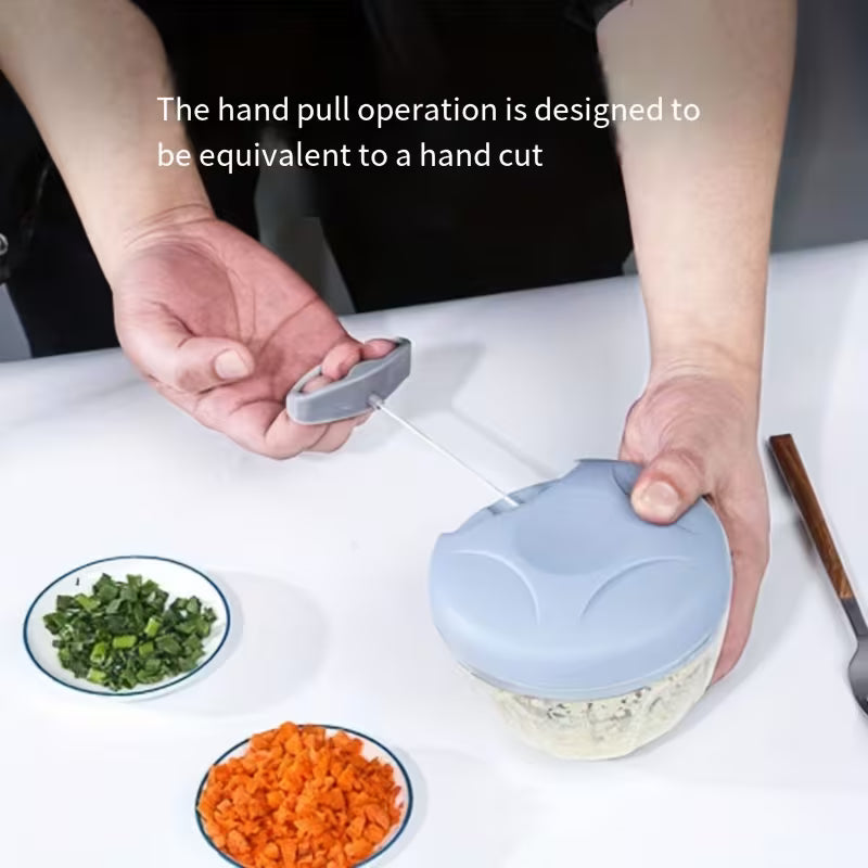 Manual Garlic Press and Vegetable Chopper Kitchen Gadget