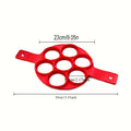 Silicone Non-Stick 6-Round Pancake Mold Red Cooking Tool