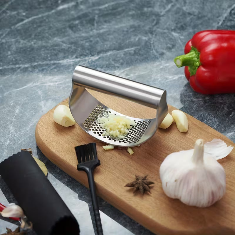 Stainless Steel Garlic Press and Mincer Kitchen Tool