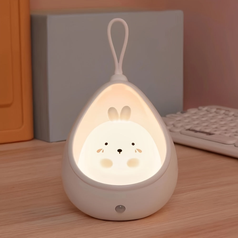 Adorable Animal-Shaped LED Desk Lamp with a Warm Light, Featuring a Motion Sensor And USB Charging, Perfect As a Gift for a Bedroom