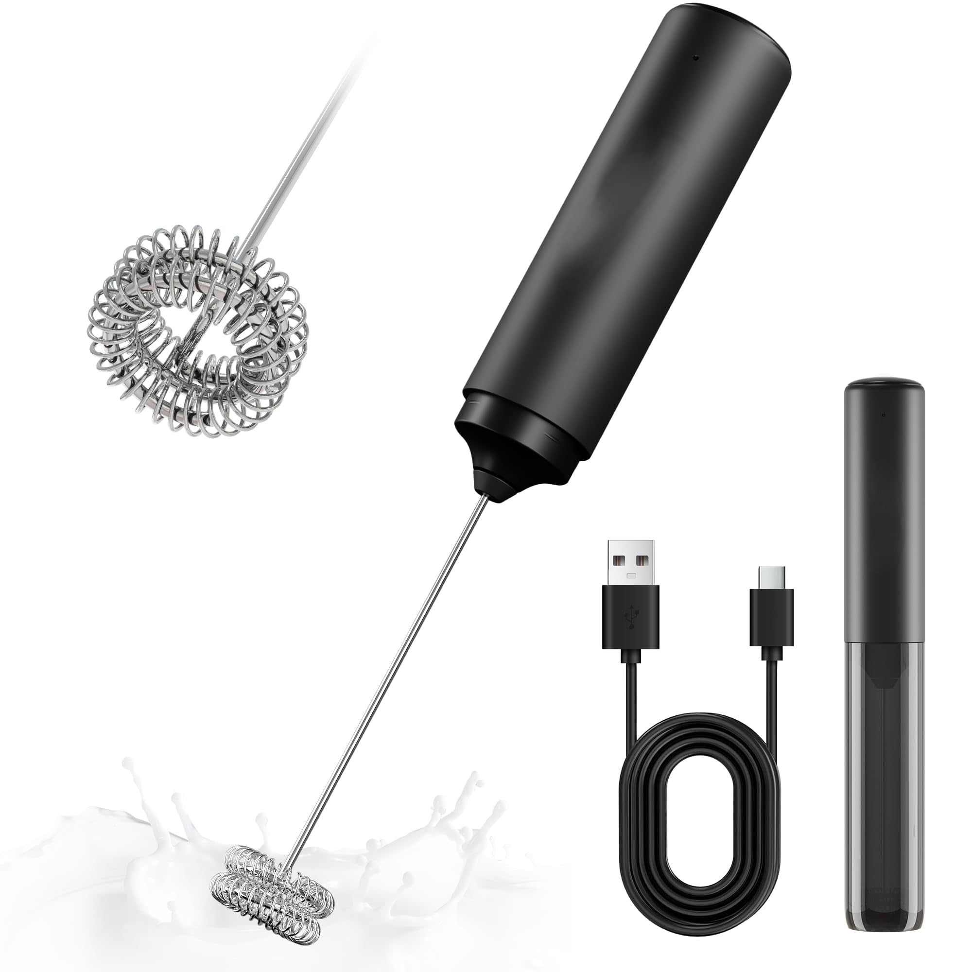 Rechargeable Handheld Milk Frother Electric Whisk Kitchen Tool